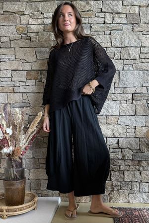 Conrad Grunge Loose Cotton Knit Black Pre order due 1 week 